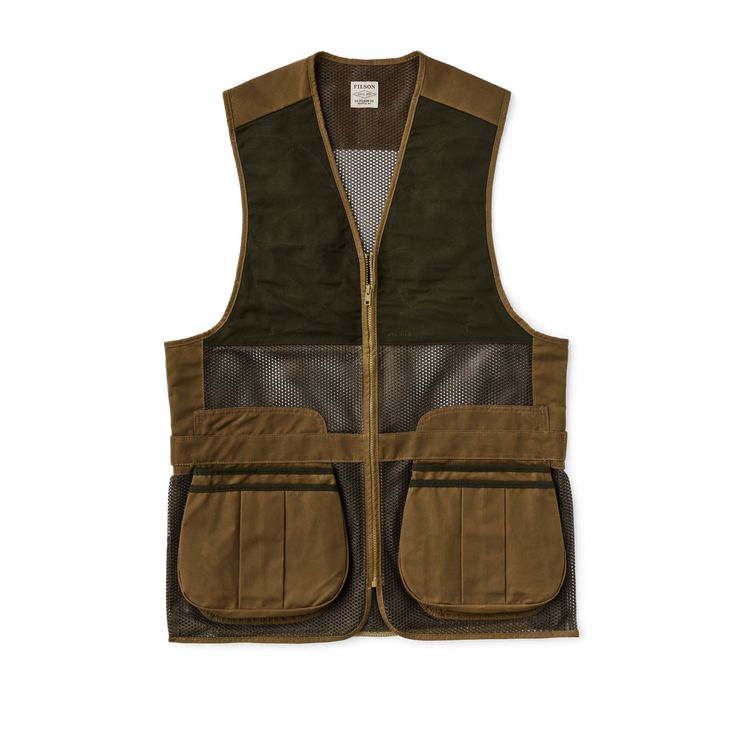 Brown utility Filson men's vest