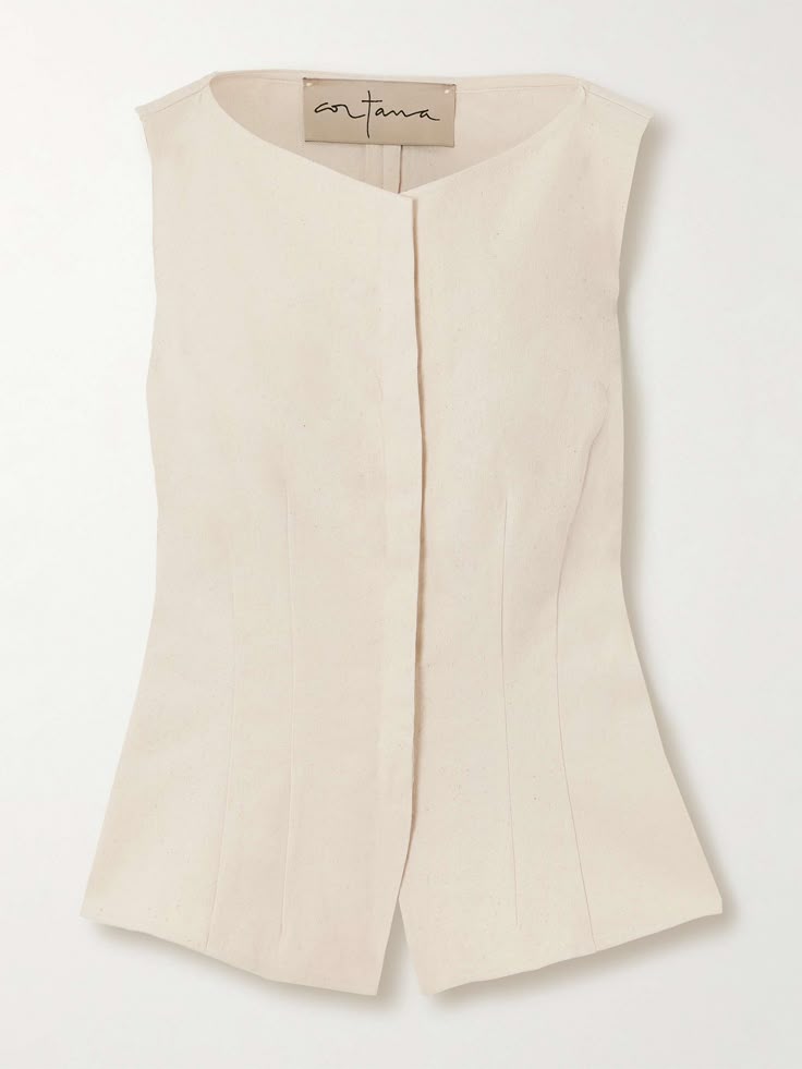 Cream minimalist vest